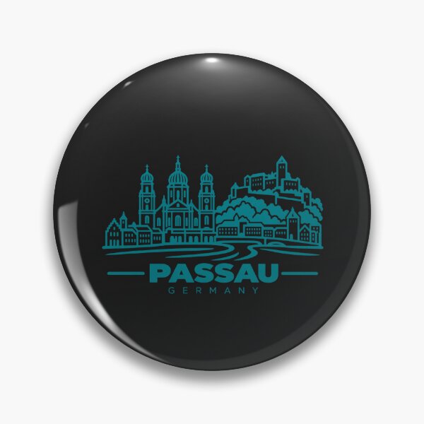 Item preview, Póster con el horizonte de Passau, Alemania (arte lineal) designed and sold by CMYKStudio.
