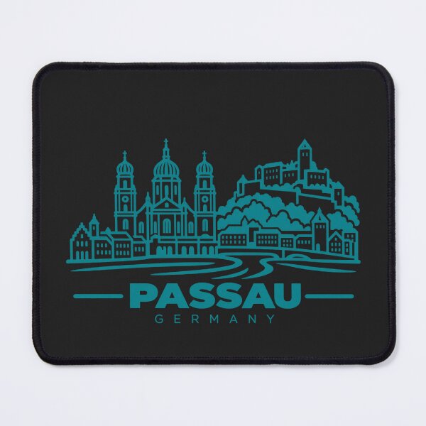 Item preview, Póster con el horizonte de Passau, Alemania (arte lineal) designed and sold by CMYKStudio.