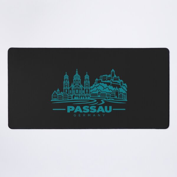 Item preview, Póster con el horizonte de Passau, Alemania (arte lineal) designed and sold by CMYKStudio.