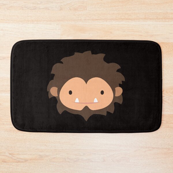 Item preview, Cute Bigfoot Head Cartoon Friendly Mythical Creature Art designed and sold by Hector-Studio.