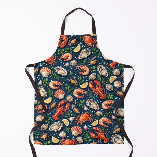 Item preview, Seafood Pattern – Lobster Shrimp Crab & Coastal Kitchen designed and sold by HO•Designs.