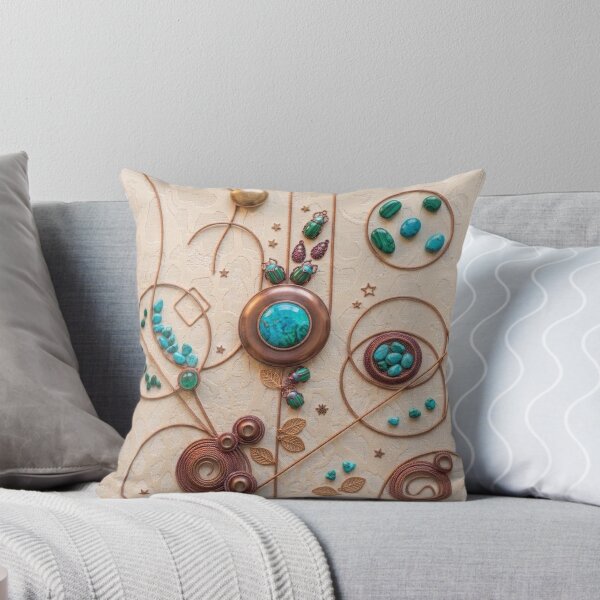Item preview, Southwest Turquoise & Malachite Copper Wire Art Display designed and sold by KingsArtworx 2.