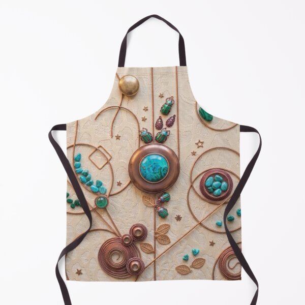 Item preview, Southwest Turquoise & Malachite Copper Wire Art Display designed and sold by KingsArtworx 2.