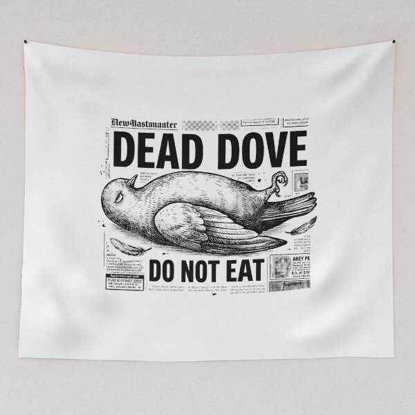 Item preview, Dead Dove Do Not Eat Newspaper Headline Retro designed and sold by Luz Oroño.
