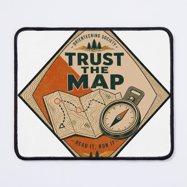 Item preview, Trust The Map Orienteering Badge designed and sold by BoosterShop.