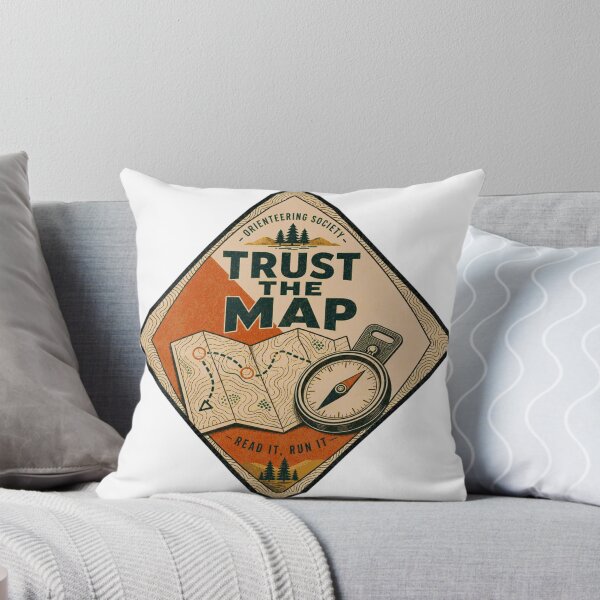 Item preview, Trust The Map Orienteering Badge designed and sold by BoosterShop.