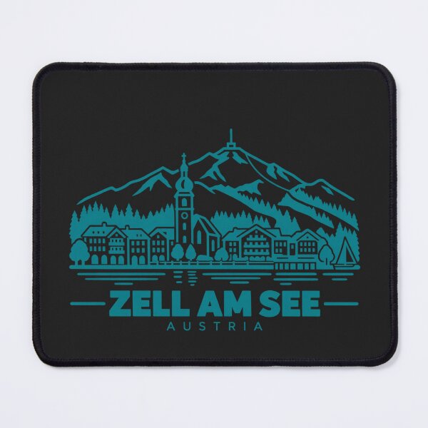 Item preview, Zell am See Austria Line Art Lake Poster designed and sold by CMYKStudio.