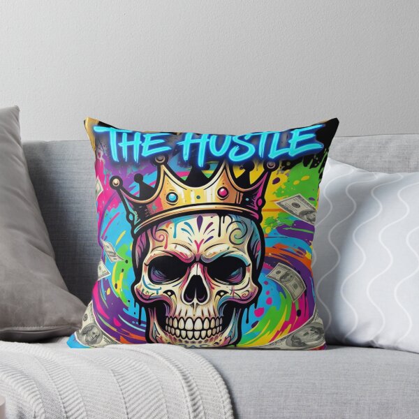 Item preview, Urban Kings The Hustle - Colorful Graffiti Crowned Skull designed and sold by rich-moda.
