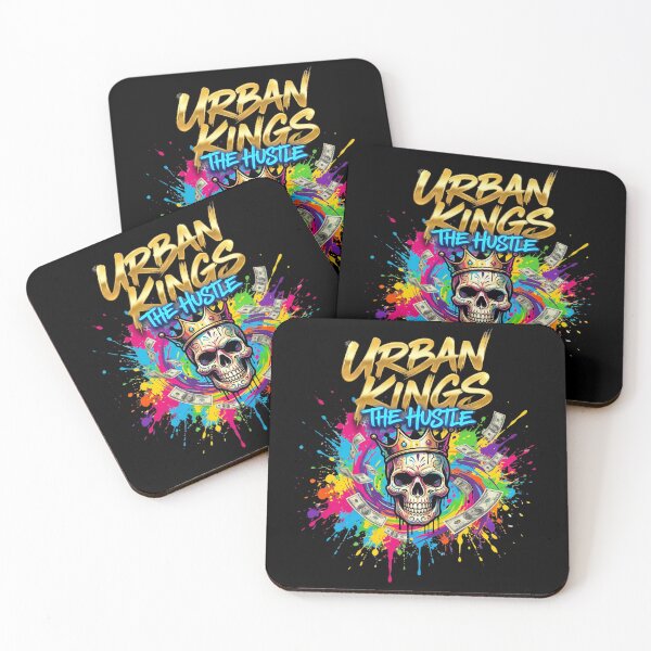 Item preview, Urban Kings The Hustle - Colorful Graffiti Crowned Skull designed and sold by rich-moda.
