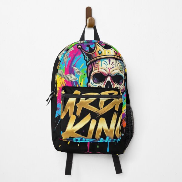 Item preview, Urban Kings The Hustle - Colorful Graffiti Crowned Skull designed and sold by rich-moda.