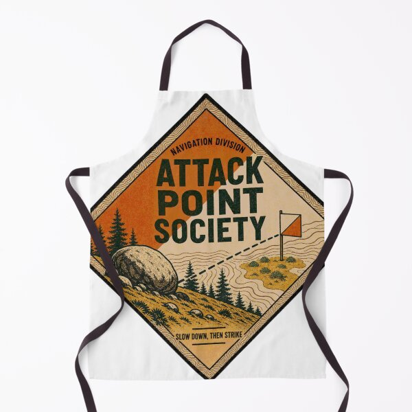 Artikelvorschau, Attack Point Society Orientierungslauf Club Emblem entworfen und verkauft von BoosterShop.