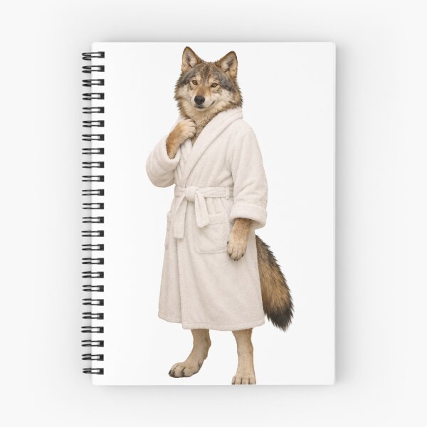 Item preview, Mexican Gray Wolf Fluffy Bathrobe designed and sold by Sillytoe.