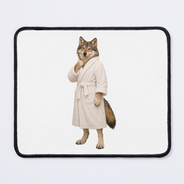 Item preview, Mexican Gray Wolf Fluffy Bathrobe designed and sold by Sillytoe.