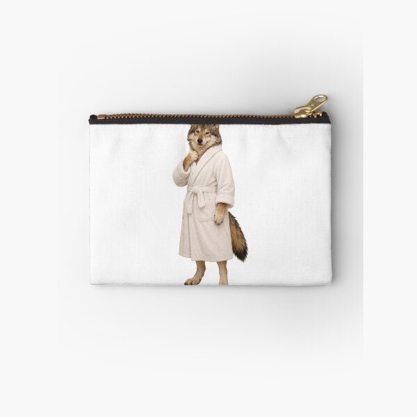 Item preview, Mexican Gray Wolf Fluffy Bathrobe designed and sold by Sillytoe.