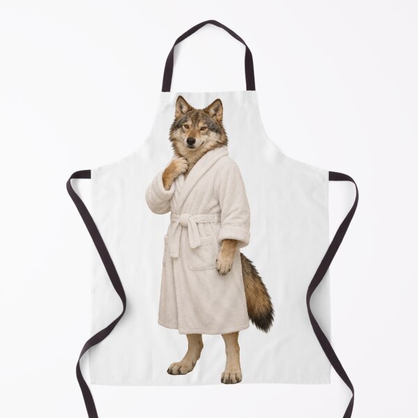 Item preview, Mexican Gray Wolf Fluffy Bathrobe designed and sold by Sillytoe.