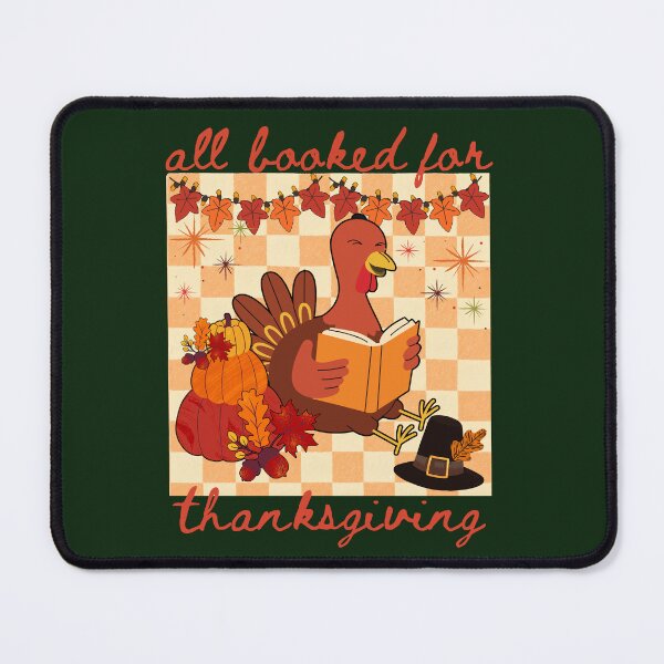 Item preview, All Booked Thanksgiving Day Turkey Reading Book Club Read Books Fall Bookish Retro designed and sold by Forevermore.