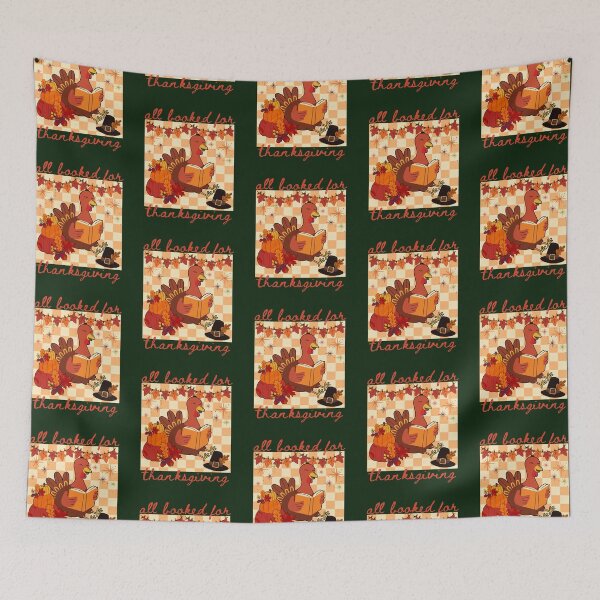 Item preview, All Booked Thanksgiving Day Turkey Reading Book Club Read Books Fall Bookish Retro designed and sold by Forevermore.