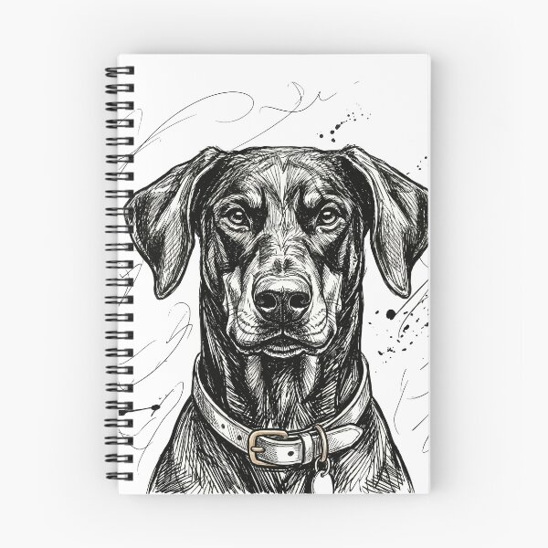 Item preview, Doberman Ink Sketch Dog Portrait designed and sold by WilliegarciaRo.