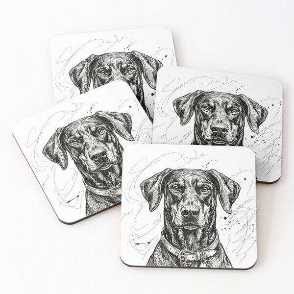 Item preview, Doberman Ink Sketch Dog Portrait designed and sold by WilliegarciaRo.