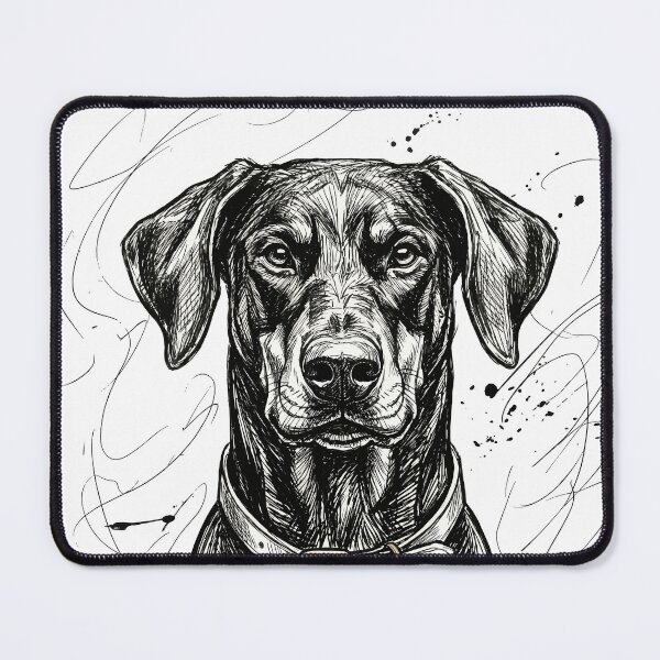 Item preview, Doberman Ink Sketch Dog Portrait designed and sold by WilliegarciaRo.