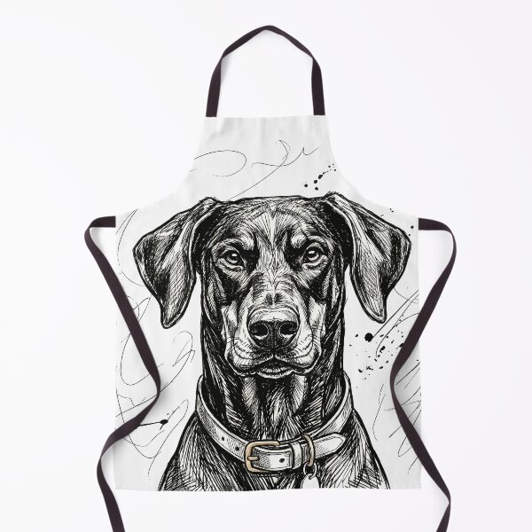 Item preview, Doberman Ink Sketch Dog Portrait designed and sold by WilliegarciaRo.