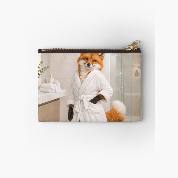 Item preview, Red Fox White Bathrobe designed and sold by Sillytoe.