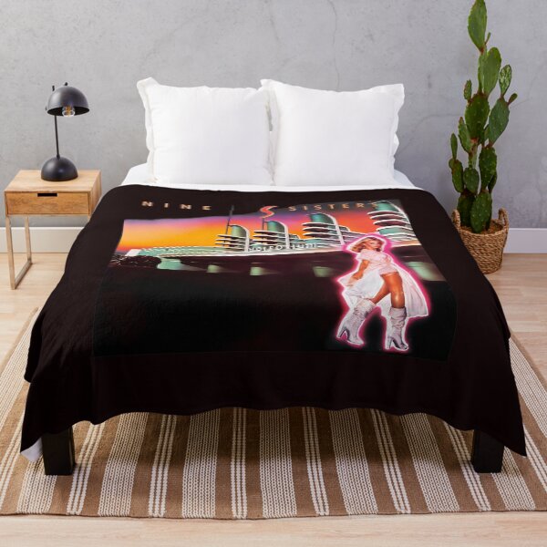 Item preview, Nine Sisters Retro Futurism Cityscape Woman Aura  designed and sold by hamid-lew-haven.
