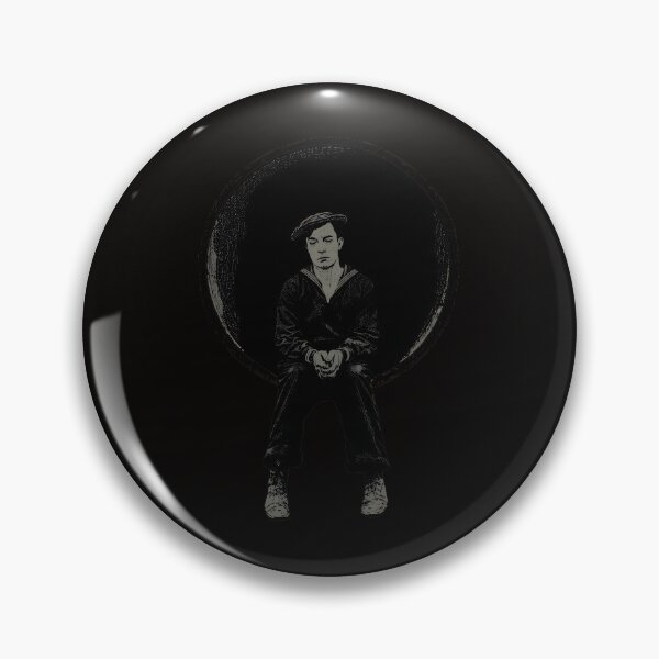 Item preview, Pensive Sailor Sketch Round Frame Art designed and sold by farris-emel-art.