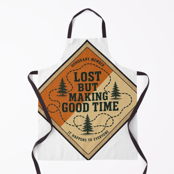 Item preview, Lost But Making Good Time Fun Orienteering Badge designed and sold by BoosterShop.