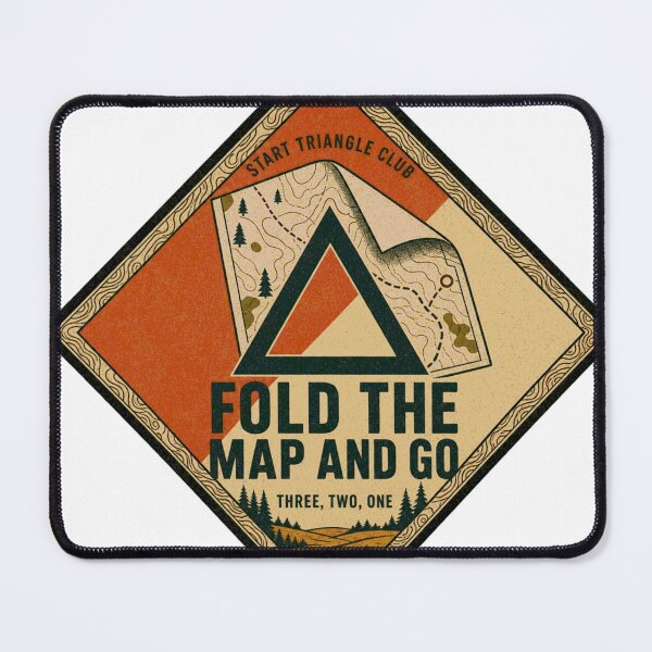 Item preview, Fold The Map And Go Starting Triangle Orienteering Badge designed and sold by BoosterShop.