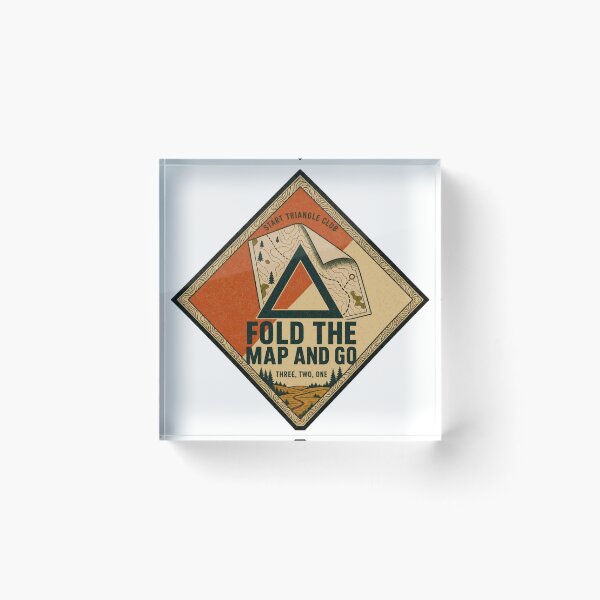 Item preview, Fold The Map And Go Starting Triangle Orienteering Badge designed and sold by BoosterShop.