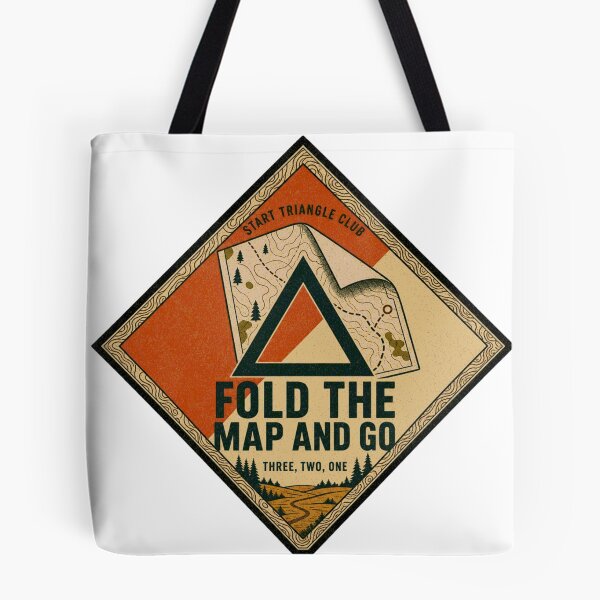 Item preview, Fold The Map And Go Starting Triangle Orienteering Badge designed and sold by BoosterShop.