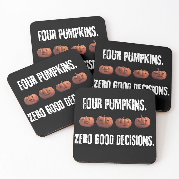 Item preview, Four Pumpkins Zero Good Decisions Shirt, Funny Halloween Friend Gift designed and sold by E20STUDIO.