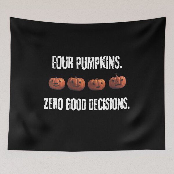 Item preview, Four Pumpkins Zero Good Decisions Shirt, Funny Halloween Friend Gift designed and sold by E20STUDIO.