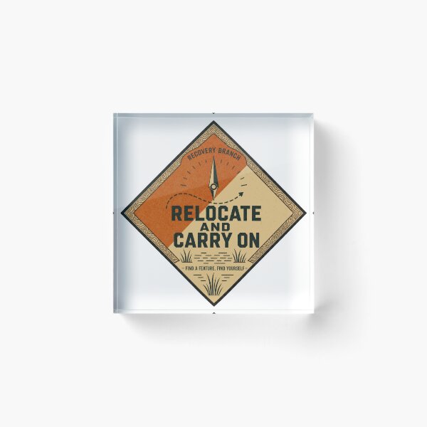 Item preview, Relocate and Carry On Orienteering Navigation Badge designed and sold by BoosterShop.