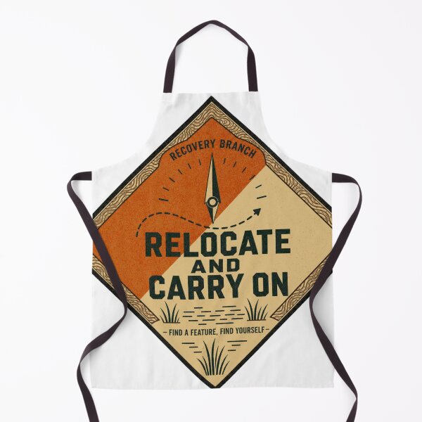 Item preview, Relocate and Carry On Orienteering Navigation Badge designed and sold by BoosterShop.