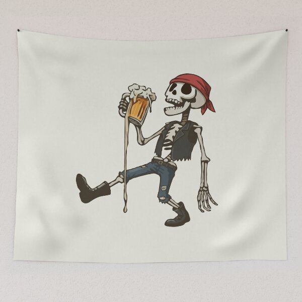 Item preview, Drunk Pirate Skeleton  designed and sold by Gkinoki.