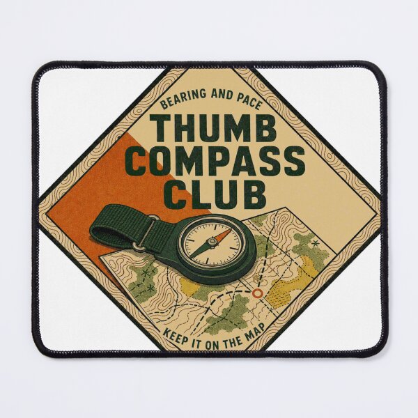 Item preview, Thumb Compass Club Orienteering Equipment Badges designed and sold by BoosterShop.