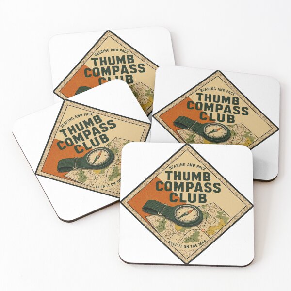 Item preview, Thumb Compass Club Orienteering Equipment Badges designed and sold by BoosterShop.