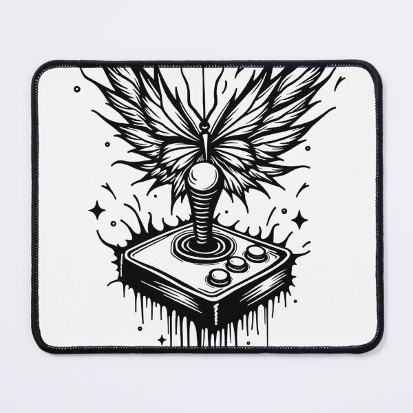 Item preview, Glitch Joystick with Butterfly Tattoo Flash designed and sold by Qubivibe.