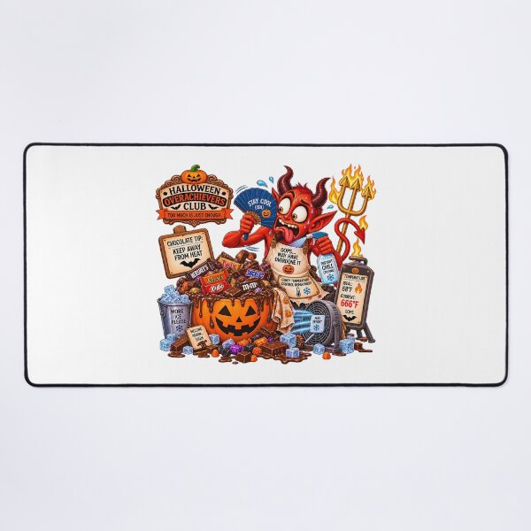 Item preview, ⚡HALLOWEEN OVERACHIEVERS CLUB - Frazzled Devil’s Melting Candy Crisis - Candy Temperature Control Department designed and sold by WheelieGdArt.