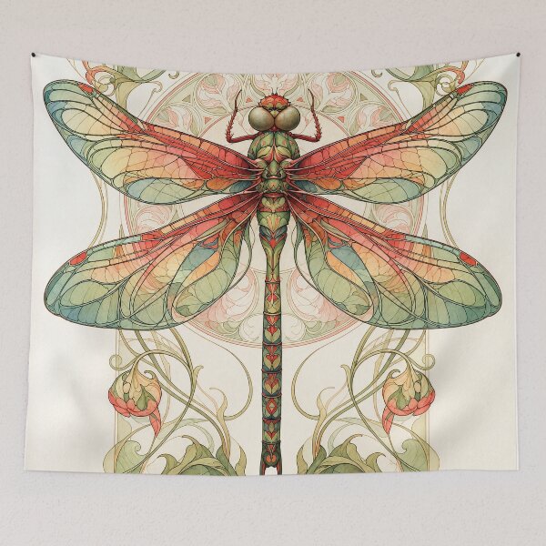 Item preview, Art Nouveau style dragonfly designed and sold by MagicStrawberry.