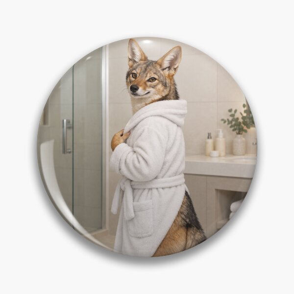Item preview, Jackal White Bathrobe designed and sold by Sillytoe.