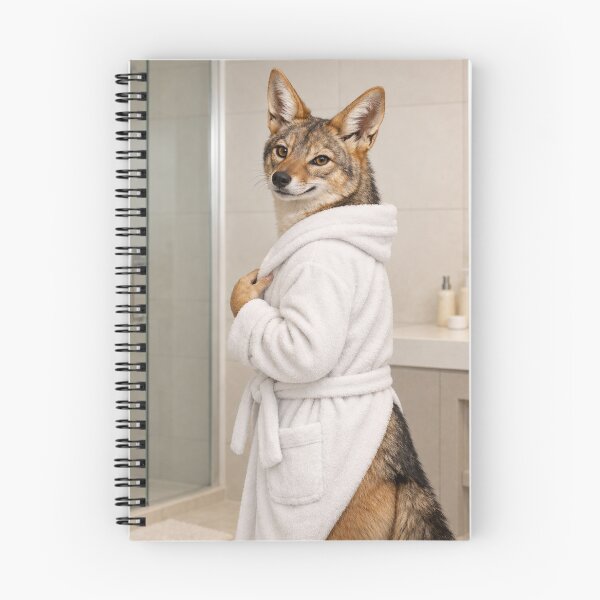 Item preview, Jackal White Bathrobe designed and sold by Sillytoe.