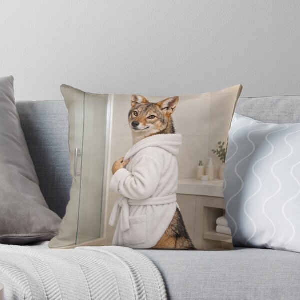 Item preview, Jackal White Bathrobe designed and sold by Sillytoe.