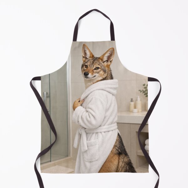 Item preview, Jackal White Bathrobe designed and sold by Sillytoe.