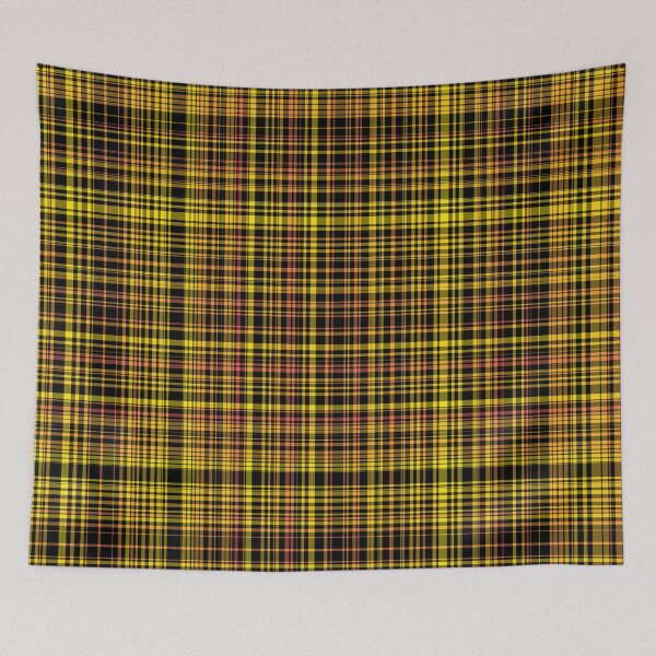 Item preview, Plaid Pattern Yellow Orange black designed and sold by ArtbyDebbieC.