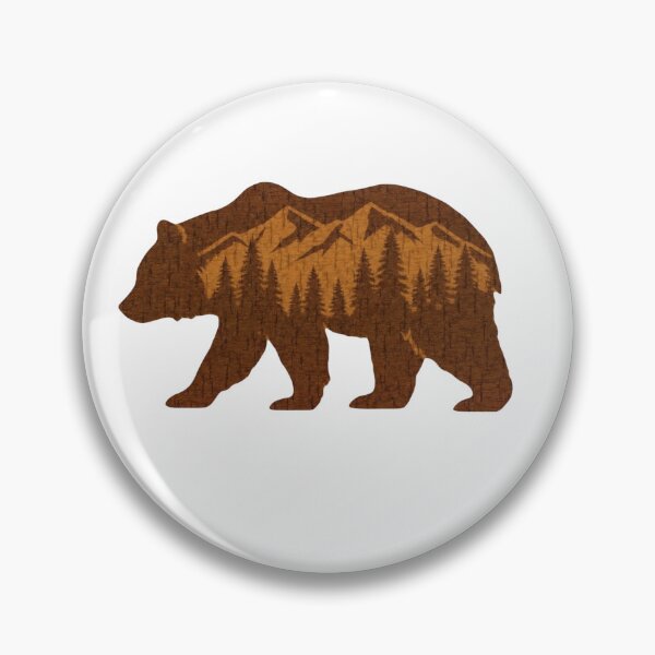 Item preview, Rustic Cork Texture & Mountain Bear Nature Design  designed and sold by zibziby.
