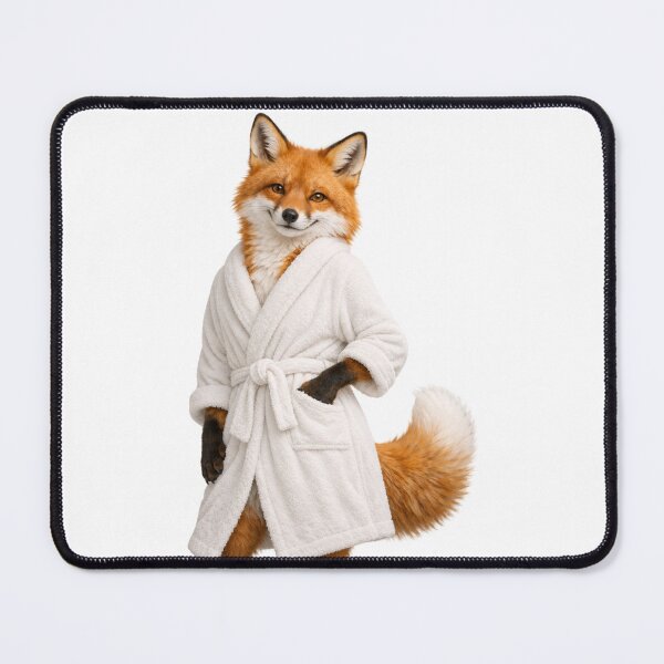 Item preview, Red Fox Fluffy Bathrobe designed and sold by Sillytoe.