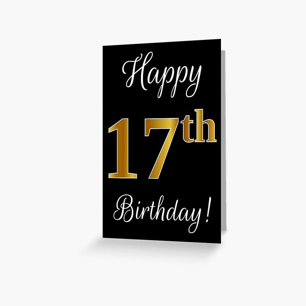 elegant-faux-gold-look-number-happy-17th-birthday-on-black